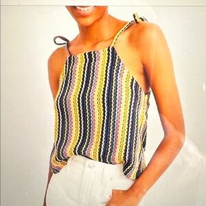 TeXTURE & THREAD By Madewell Tie-Shoulder Top - Like New